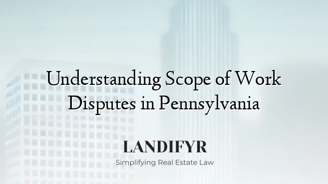 Understanding Scope of Work Disputes in Pennsylvania