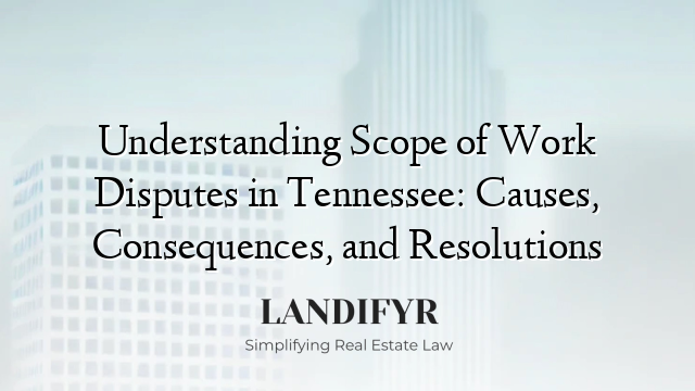 Understanding Scope of Work Disputes in Tennessee: Causes, Consequences, and Resolutions