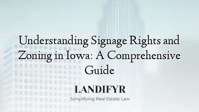 Understanding Signage Rights and Zoning in Iowa: A Comprehensive Guide