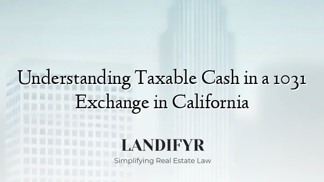 Understanding Taxable Cash in a 1031 Exchange in California