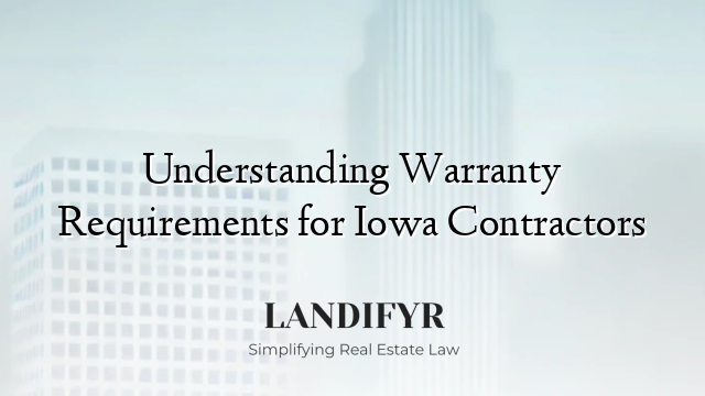 Understanding Warranty Requirements for Iowa Contractors