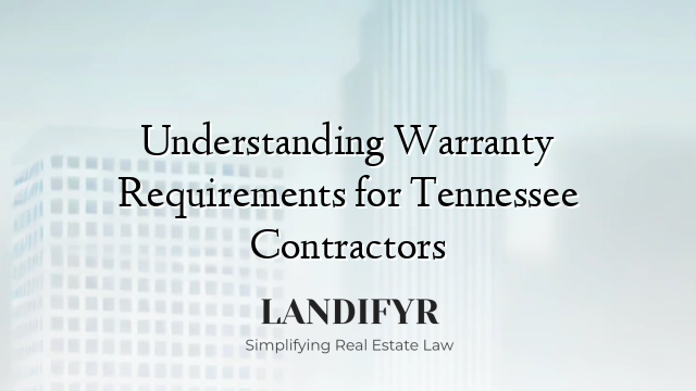 Understanding Warranty Requirements for Tennessee Contractors