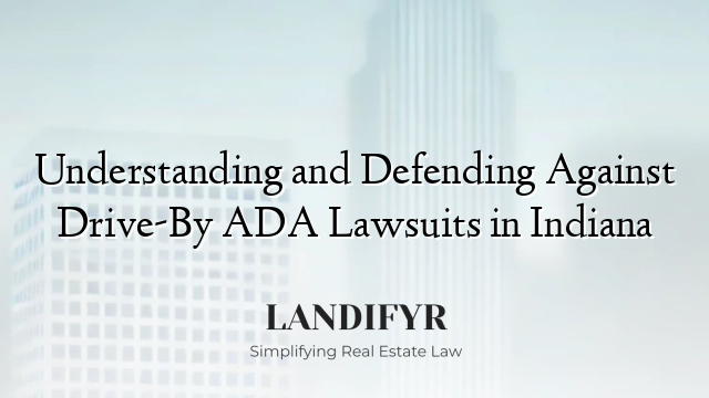 Understanding and Defending Against Drive-By ADA Lawsuits in Indiana