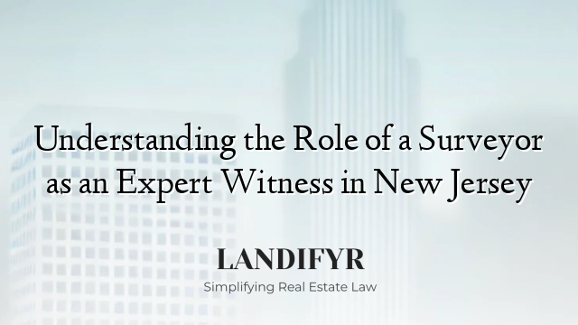 Understanding the Role of a Surveyor as an Expert Witness in New Jersey
