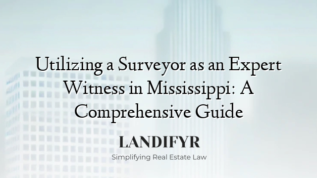 Utilizing a Surveyor as an Expert Witness in Mississippi: A Comprehensive Guide