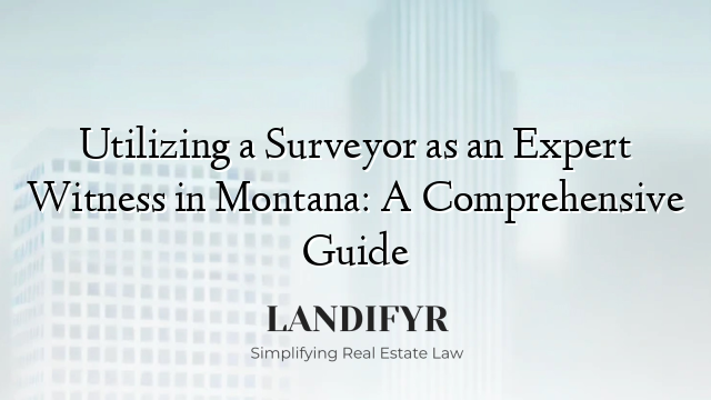 Utilizing a Surveyor as an Expert Witness in Montana: A Comprehensive Guide