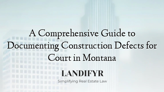 A Comprehensive Guide to Documenting Construction Defects for Court in Montana