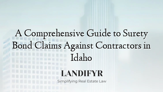 A Comprehensive Guide to Surety Bond Claims Against Contractors in Idaho