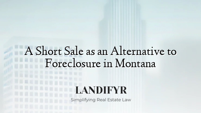 A Short Sale as an Alternative to Foreclosure in Montana