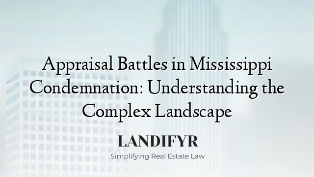Appraisal Battles in Mississippi Condemnation: Understanding the Complex Landscape
