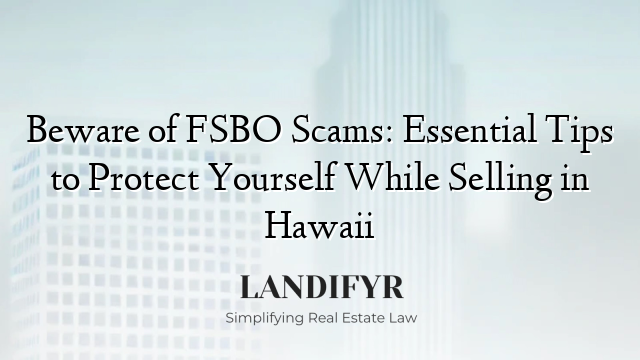 Beware of FSBO Scams: Essential Tips to Protect Yourself While Selling in Hawaii