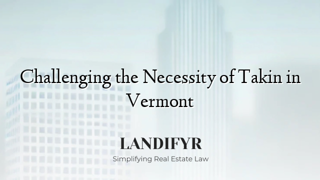 Challenging the Necessity of Takin in Vermont