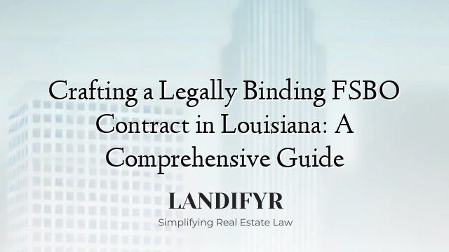 Crafting a Legally Binding FSBO Contract in Louisiana: A Comprehensive Guide