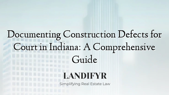 Documenting Construction Defects for Court in Indiana: A Comprehensive Guide