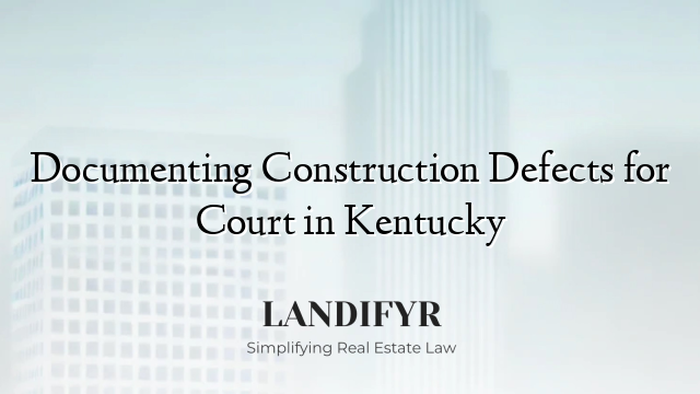 Documenting Construction Defects for Court in Kentucky