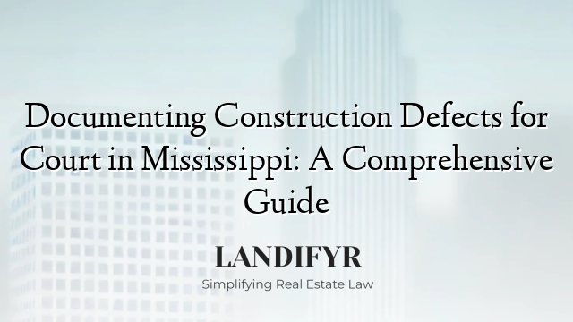 Documenting Construction Defects for Court in Mississippi: A Comprehensive Guide