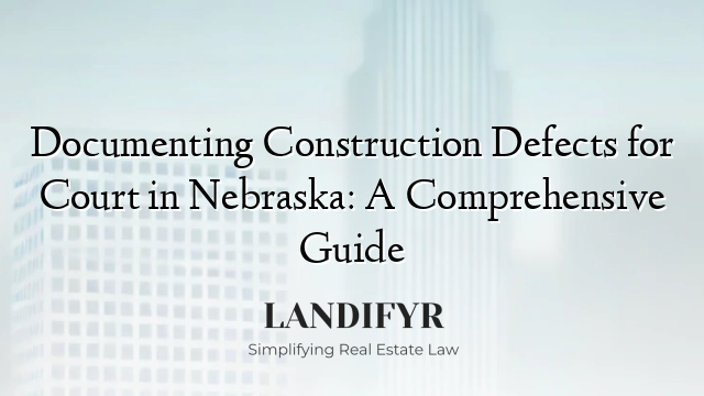 Documenting Construction Defects for Court in Nebraska: A Comprehensive Guide