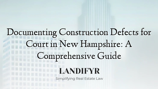 Documenting Construction Defects for Court in New Hampshire: A Comprehensive Guide