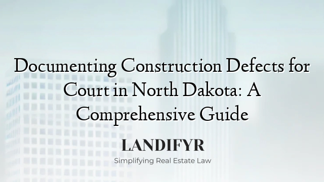Documenting Construction Defects for Court in North Dakota: A Comprehensive Guide