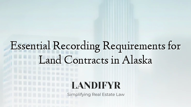 Essential Recording Requirements for Land Contracts in Alaska