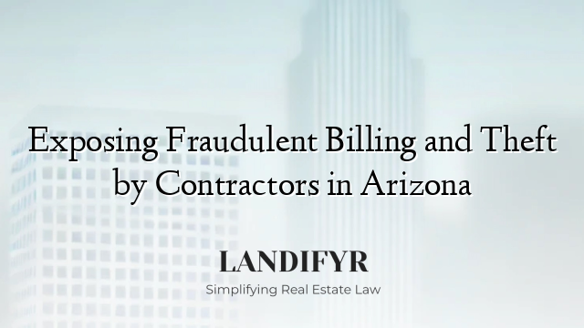 Exposing Fraudulent Billing and Theft by Contractors in Arizona