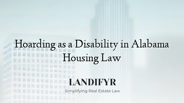 Hoarding as a Disability in Alabama Housing Law