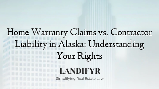 Home Warranty Claims vs. Contractor Liability in Alaska: Understanding Your Rights
