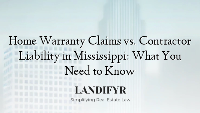Home Warranty Claims vs. Contractor Liability in Mississippi: What You Need to Know