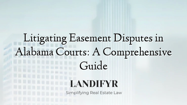 Litigating Easement Disputes in Alabama Courts: A Comprehensive Guide