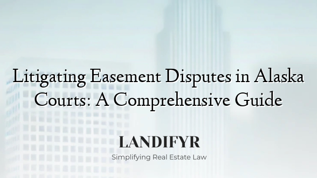 Litigating Easement Disputes in Alaska Courts: A Comprehensive Guide