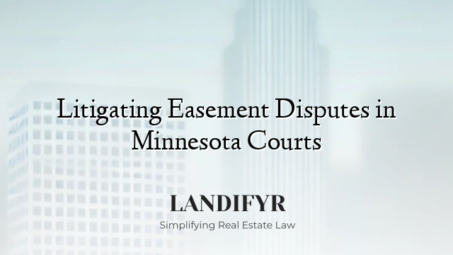 Litigating Easement Disputes in Minnesota Courts