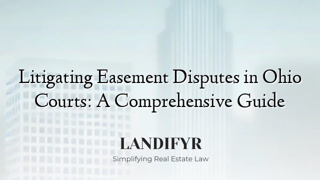 Litigating Easement Disputes in Ohio Courts: A Comprehensive Guide
