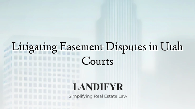 Litigating Easement Disputes in Utah Courts
