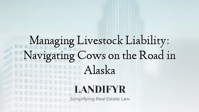 Managing Livestock Liability: Navigating Cows on the Road in Alaska