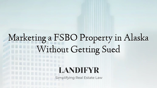 Marketing a FSBO Property in Alaska Without Getting Sued