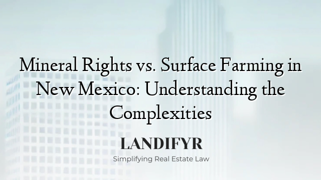 Mineral Rights vs. Surface Farming in New Mexico: Understanding the Complexities