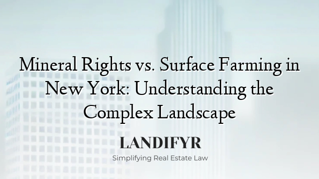 Mineral Rights vs. Surface Farming in New York: Understanding the Complex Landscape