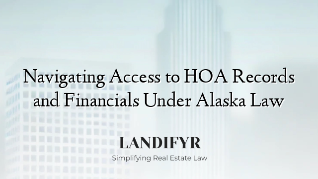 Navigating Access to HOA Records and Financials Under Alaska Law