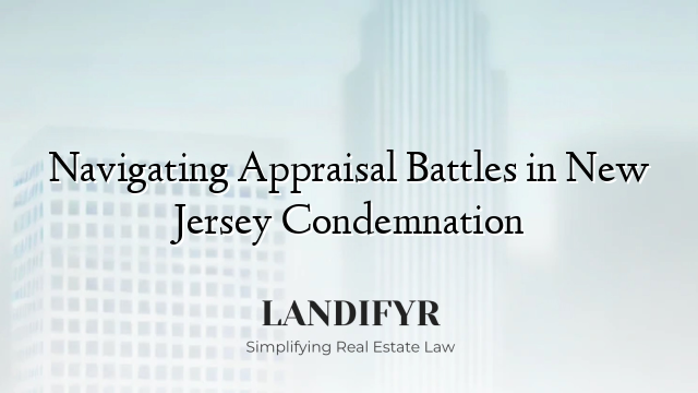 Navigating Appraisal Battles in New Jersey Condemnation