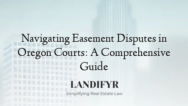 Navigating Easement Disputes in Oregon Courts: A Comprehensive Guide