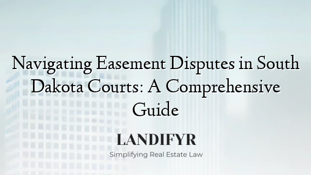 Navigating Easement Disputes in South Dakota Courts: A Comprehensive Guide