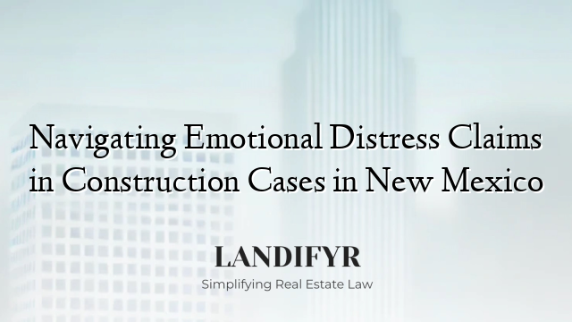 Navigating Emotional Distress Claims in Construction Cases in New Mexico