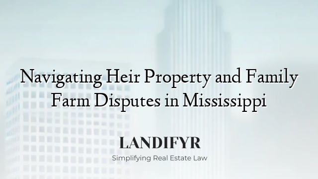 Navigating Heir Property and Family Farm Disputes in Mississippi