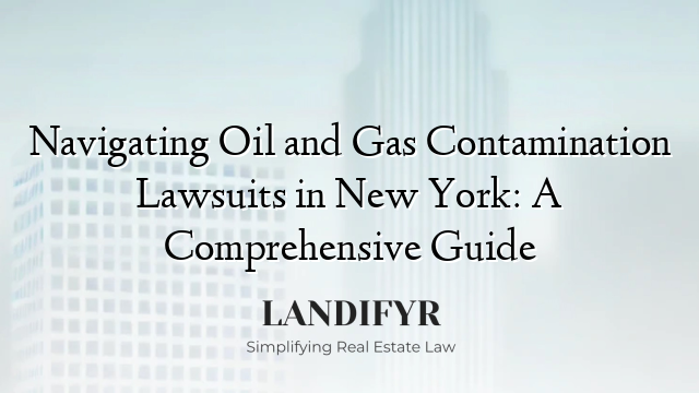 Navigating Oil and Gas Contamination Lawsuits in New York: A Comprehensive Guide