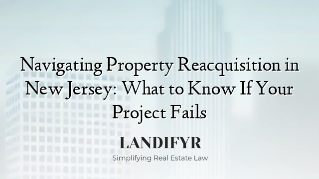 Navigating Property Reacquisition in New Jersey: What to Know If Your Project Fails