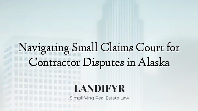 Navigating Small Claims Court for Contractor Disputes in Alaska