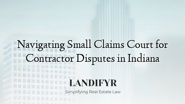 Navigating Small Claims Court for Contractor Disputes in Indiana