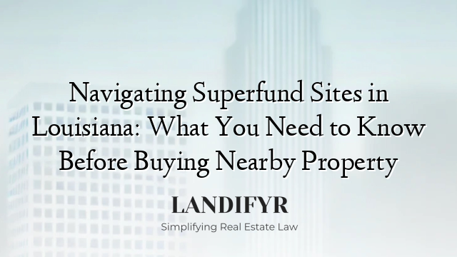 Navigating Superfund Sites in Louisiana: What You Need to Know Before Buying Nearby Property