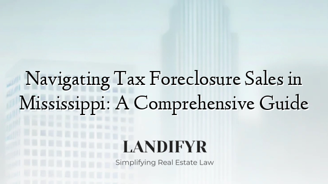 Navigating Tax Foreclosure Sales in Mississippi: A Comprehensive Guide