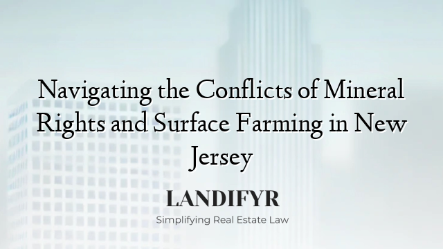 Navigating the Conflicts of Mineral Rights and Surface Farming in New Jersey